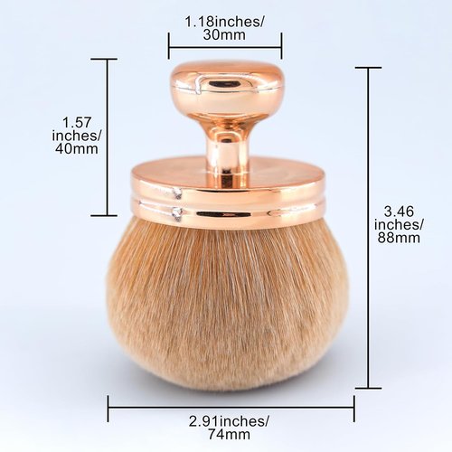 Skiennix Extra Large Body Makeup Brush - 74mm Wide-Headed Kabuki Brush for Self Tanner & Bronzer Blend | Includes Drawstring Bag