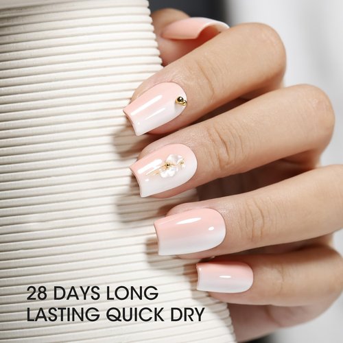 GELLEN Gel Nail Polish Set 0.27 Fl.Oz 6 Colors Cool Tone Gel Polish Brown Nude Pink Yellow Quick Dry Long Lasting Soak Off No Wipe Glossy UV Gel for Nail Manicure Art