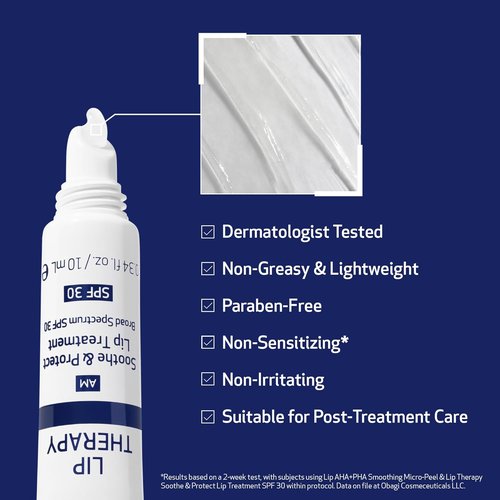 Obagi Lip Therapy SPF 30 - Soothe & Protect Lip Balm with Hyaluronic Acid & Vitamin E - 0.34 oz