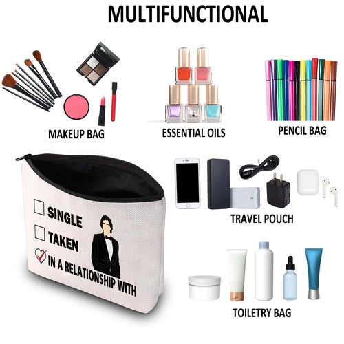 G2TUP A D inspired Gift Dating A D Makeup Bag A D Fan Cosmetic Bag A Merch Zipper Travel Bag (Dating A White Bag)
