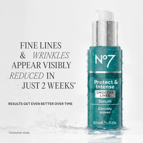 No7 Protect & Perfect Intense Advanced Serum - Anti-Aging Face Serum with Hyaluronic Acid & Matrix 3000+ Technology | 1 fl oz