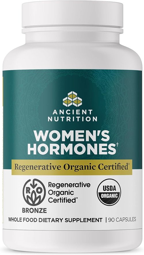 Ancient Nutrition Women's Hormones Capsules - Supports Hormone Health & Digestion | 90 Count, Gluten-Free