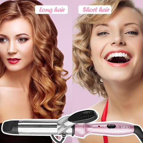 DAN Technology Mini Curling Iron - Dual Voltage Travel Size Up to 450°F | Nano-Titanium Barrels, Fast Heating