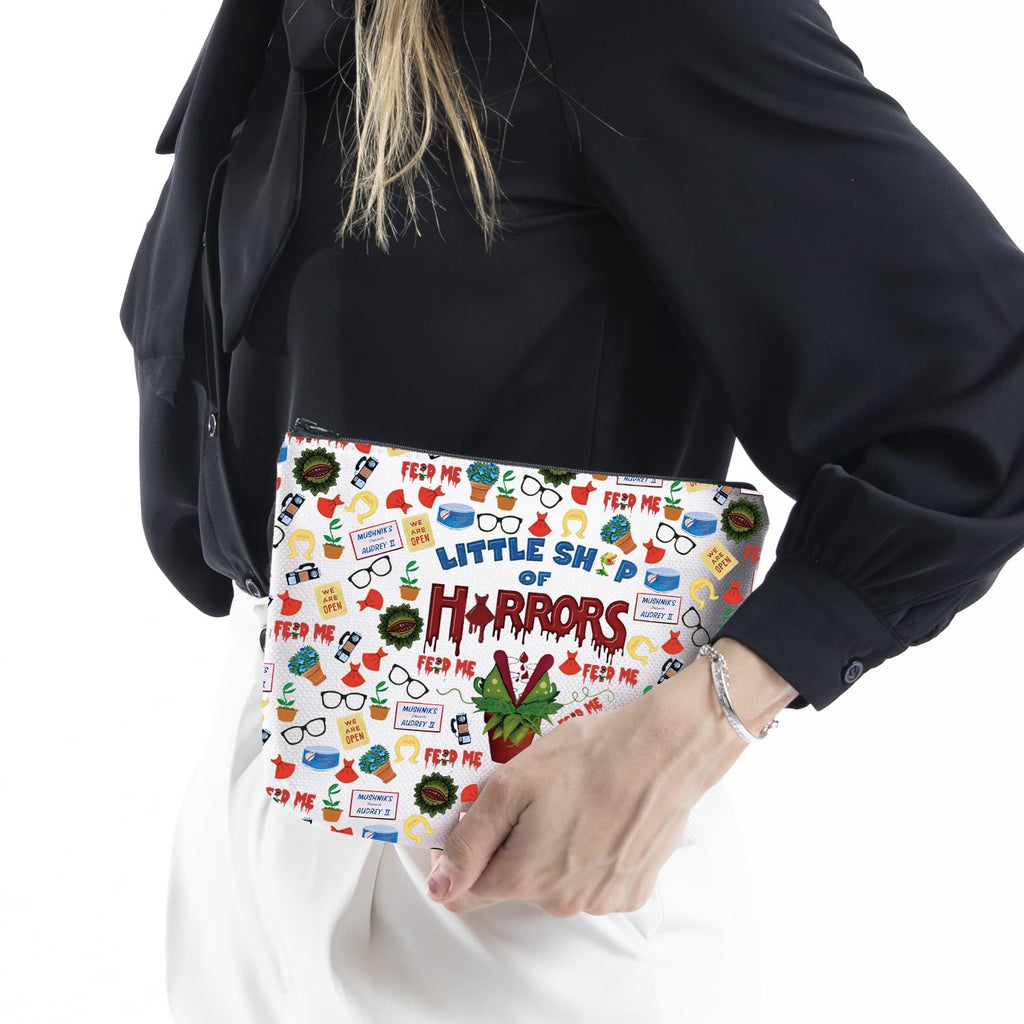 WCGXKO Horror Lover Gift Scary Movie Gift Little Shop Movie Makeup Bag for Scary Lover