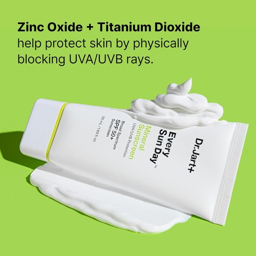 Dr.Jart+ Mineral Sunscreen SPF 50+ for Face - Zinc Oxide Protection | Travel Size 1.69 Fl Oz