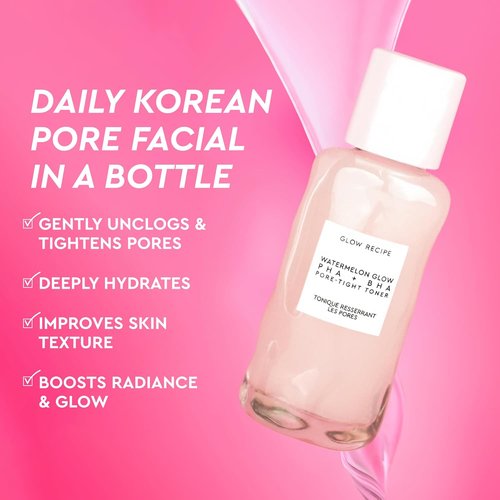 Glow Recipe PHA + BHA Face Toner - Exfoliating Toner for Pores with Watermelon & Cactus Water (40ml)