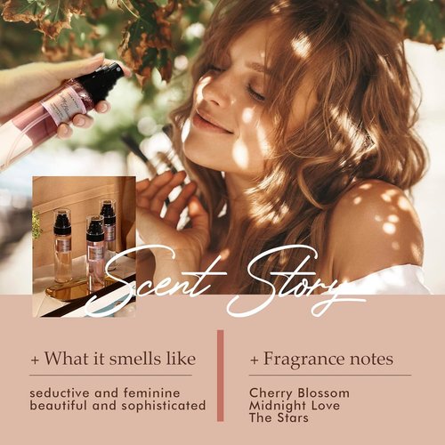 Clean-n-Fresh Body Spray - Cherry Blossom Fragrance Mist Gift Set | Pack of 3, 3.4 Fl Oz Each