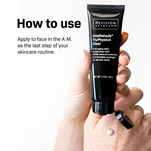 Revision Skincare Intellishade® TruPhysical Clear SPF 50 - 100% Mineral Face Sunscreen & Anti-Aging Moisturizer, 1.7 oz