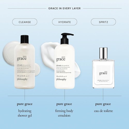 Philosophy Pure Grace Firming Body Emulsion - Luxury Scented Lotion with Shea Butter & Natural Oils for Fast Absorption