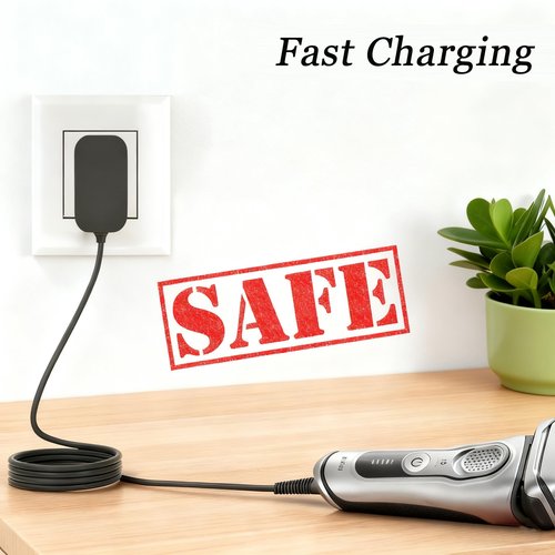SEEHOM 12V Charger Compatible with Braun Shaver S3 S6 S7 S8 S5 S9 S1 Series 1 3 5 6 7 8 9 340 3040s 390cc 720 790cc Wall Power Adapter Charging Cord for Electric Razor Trimmer