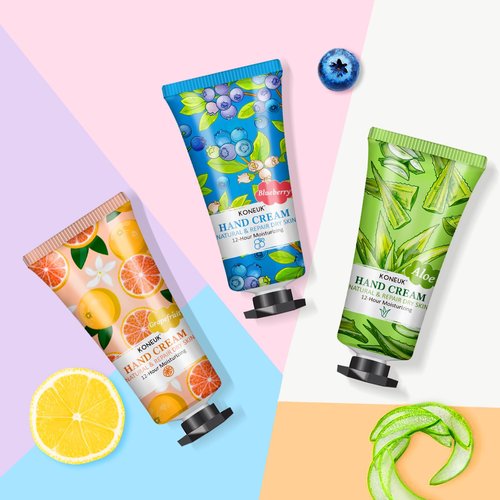 KONEUK 16 Pack Hand Cream Gifts Set, Bulk Hand Lotion Travel Size for Dry Cracked Hands, Hand Cream for Easter Basket Stuffers, Teacher Appreciation Gifts, Mothers Day Gifts and Bridal Shower Gifts