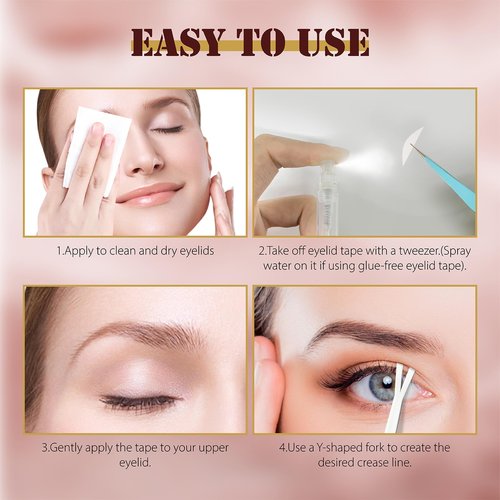 Eyelid Lifter Strips, 360Count Eyelid Tape, Glue-Free Eyelid Tape for Hooded Eyes Invisible, Instant Eyelid Lift for Heavy Saggy, Uneven,Hooded, Mono-eyelids