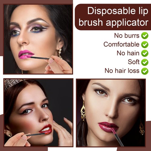 120 Pcs Lipstick Applicator Wands Disposable Lip Applicators Multifunctional Concealer Brush Eye Shadow Applicators Portable Lip Wands Eye Makeup Brushes