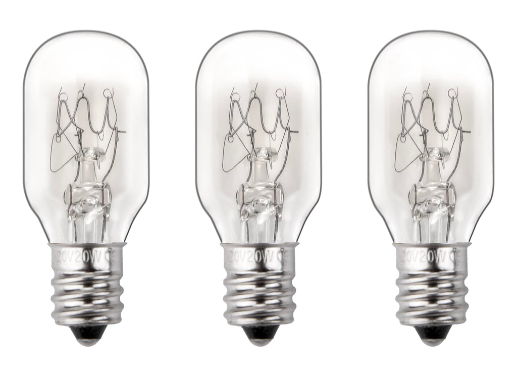 ZTTM 20W, 120V Incandescent Bulb Replacement, Suitable for Conair RP34B Illuminated Makeup Mirror, E12 Candle Holder Base, 2700K (20W 120V Bulb*3)