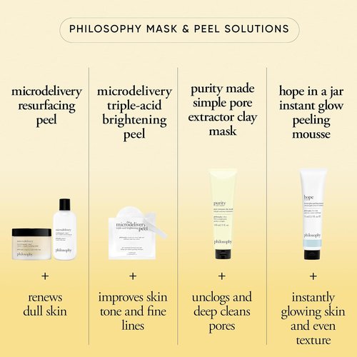 Philosophy Purity Made Simple Pore Extractor Clay Face Mask - Purifying White Kaolin Clay & Salicylic Acid for Clearer Skin