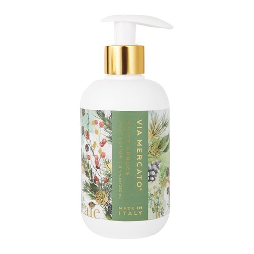 Via Mercato Natale Body Lotion - Moisturizing Non-Greasy Formula | 8.4 Fl Oz, White Spruce Scent