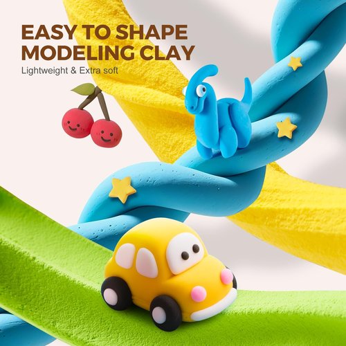 Skiennix Air Dry Clay Kit for Kids - Complete Modeling Set with Storage Box & Tools | Ages 6-12