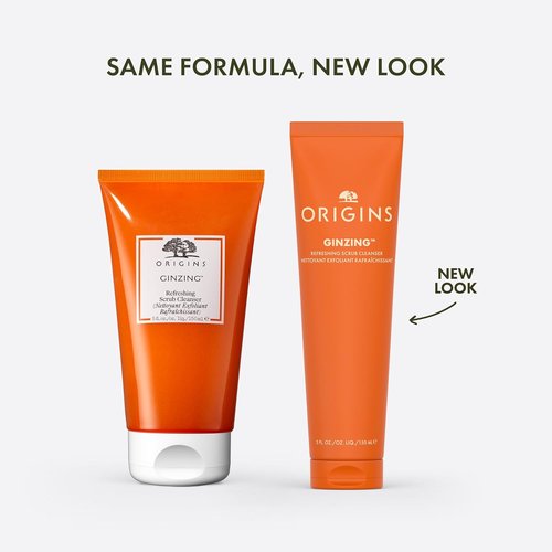 Origins GinZing Exfoliating Cleanser - Refines Pores & Brightens Skin | Caffeine, Ginseng & Jojoba Beads, 5 Fl Oz