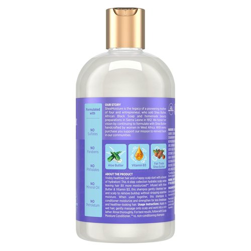 SheaMoisture Scalp Moisture Shampoo - Hydrating Aloe Butter & Vitamin B3 for Healthy Hair | 13 oz