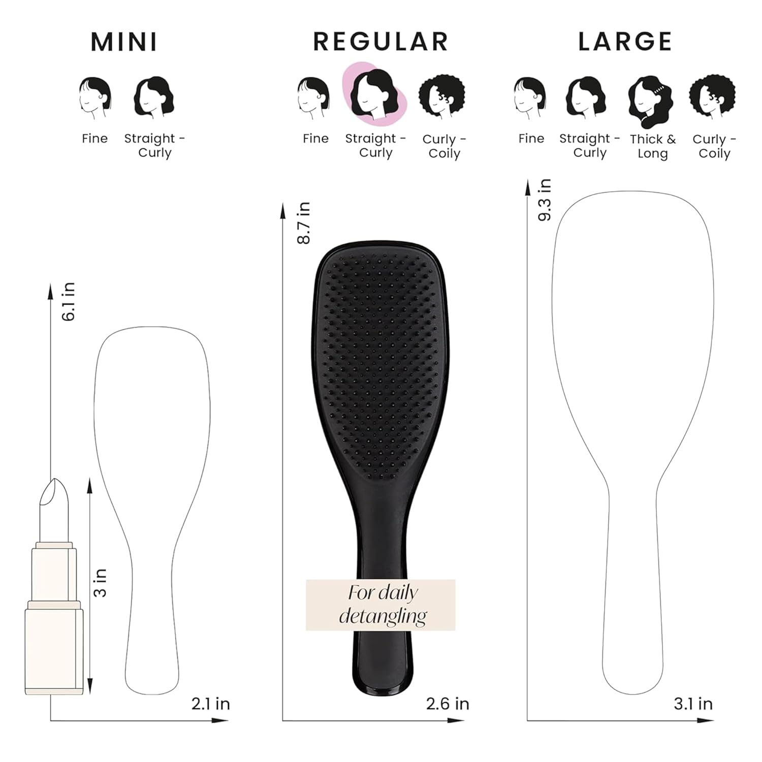 TANGLE TEEZER The Wet Detangler Brush - Liquorice Black for All Hair Types | Unisex Adult