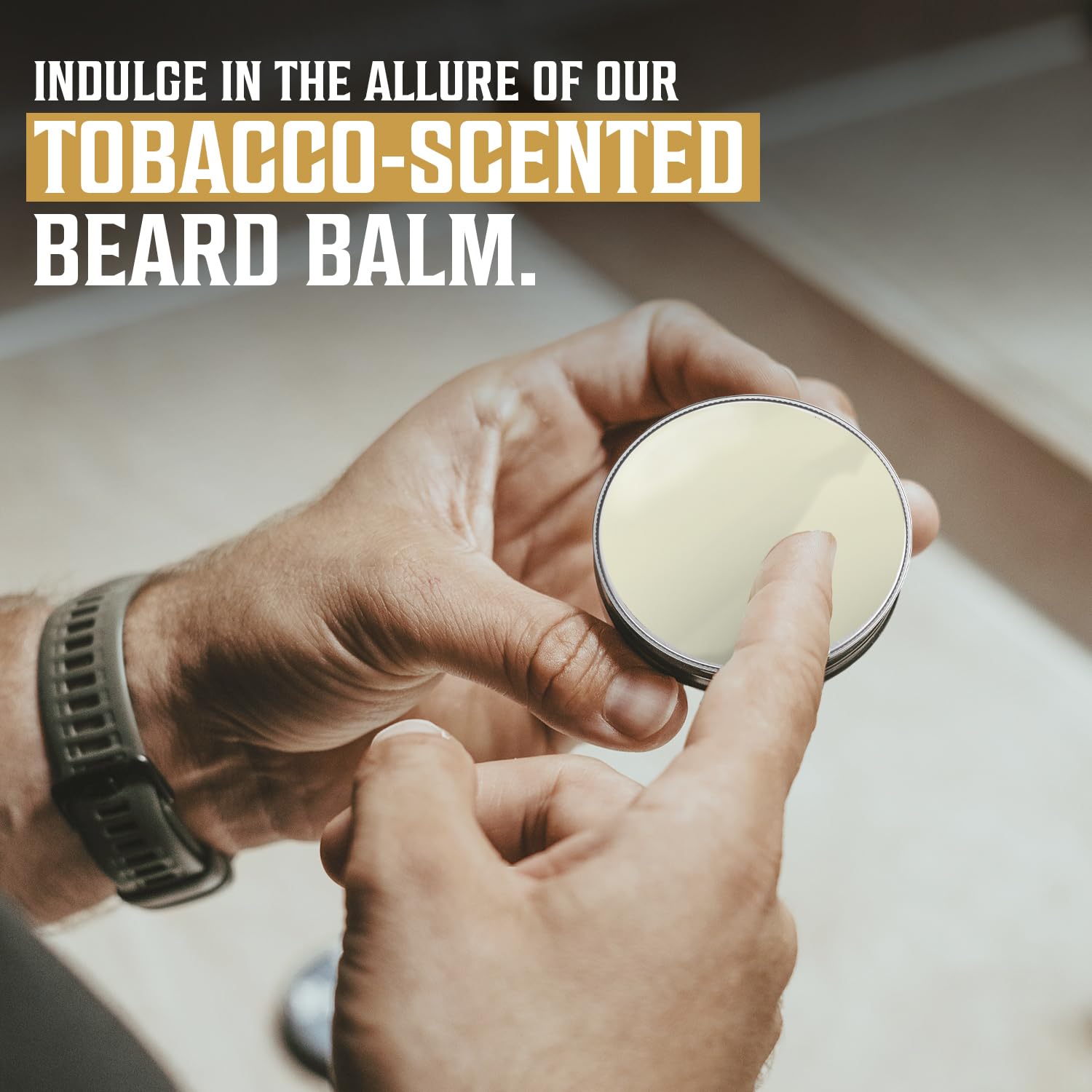 Viking Revolution Beard Balm - Tobacco Scented Moisturizing Butter with Argan & Jojoba Oil | 2oz
