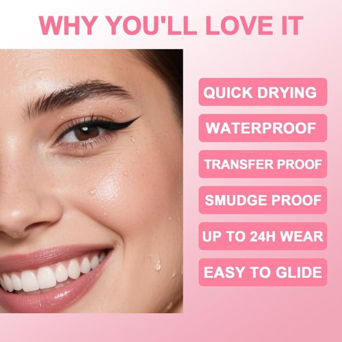 iMethod Liquid Eyeliner - Waterproof 2-in-1 Dual-Ended Liner with Precise Brush & Thick Tip | Long-Lasting Matte Black