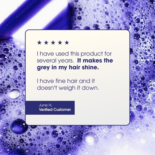 One 'n Only Shiny Silver Conditioner - Purple Formula to Neutralize Yellow Tones | Restores Shine & Moisture for Blonde, Gray & Highlighted Hair (12 oz)