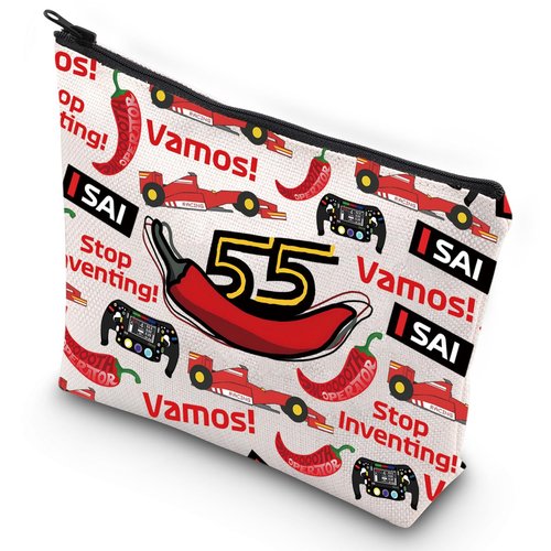 G2TUP Racing Car Cosmetic Bag Racer Fans Gift Stop Inventing Racing Zipper Pouch Bag Racer Merchandise (Stop Inventing)