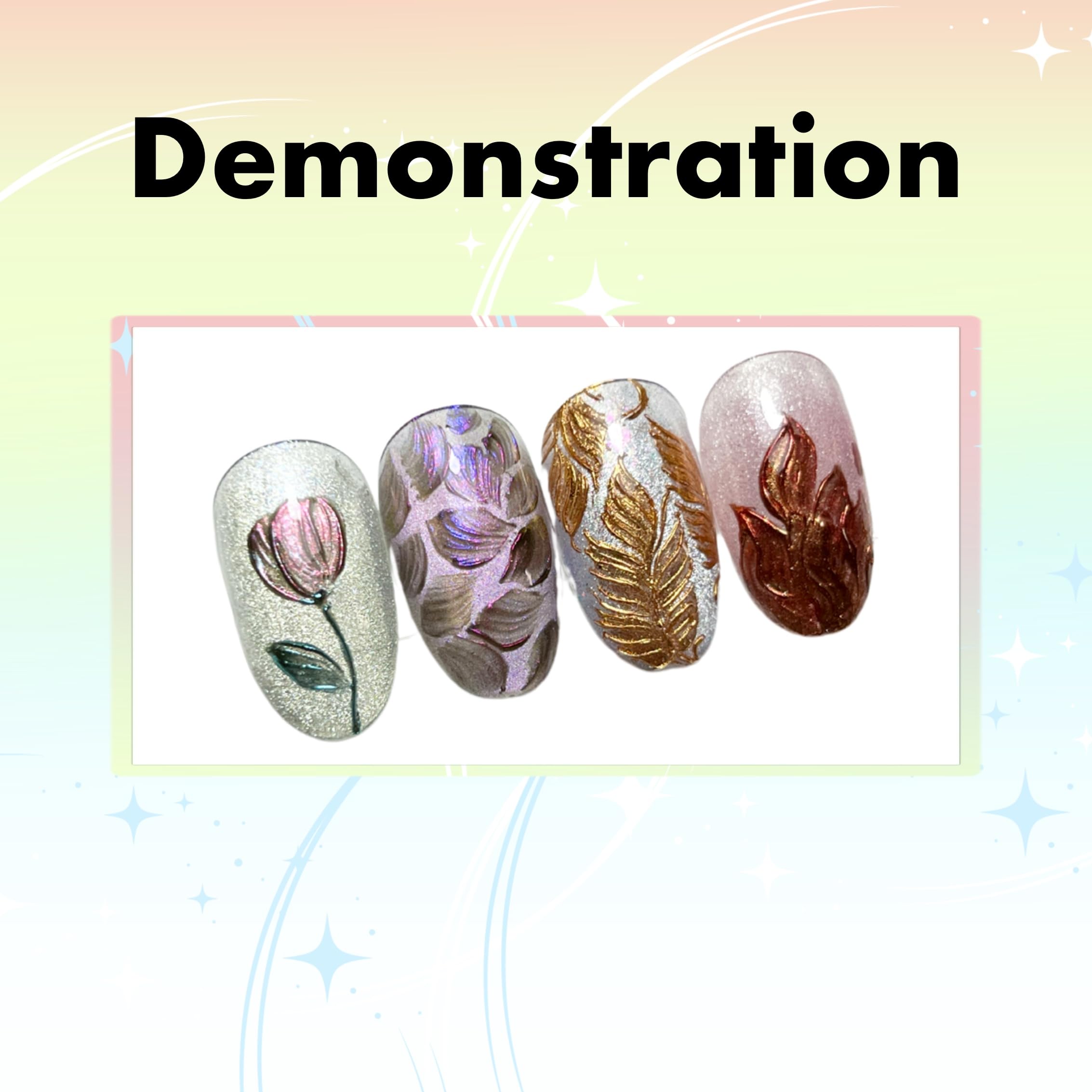 YJMyujimi Nail Gel polish sculpture gel 5g black and white in colour clear stroke non wipe chrome applicable DIY at home embossed painting gel Nail solons mini 3D designs (Black and white, 5g)