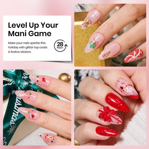 Beetles Gel Top Coat Set, 6Pcs 10ml Sparkle Glitter Cat Eye Top Coat Gel Nail Polish No Wipe Long Lasting Soak Off U V LED Manicure Salon DIY Gifts for Women