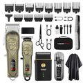 HIENA PRO Professional Hair Clippers for Men, Cordless Hair Clipper for Barber Clippers and Trimmer LED Haircut Set with Foil Shaver, Nose Trimmer, Rechargeable Clippers for Men