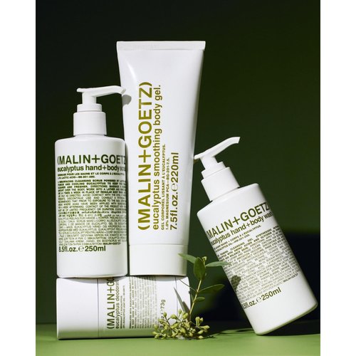 MALIN+GOETZ Eucalyptus Hand & Body Scrub - Resurfacing Cleanser with Lactic Acid & Niacinamide | Vegan, 8.5 Fl Oz