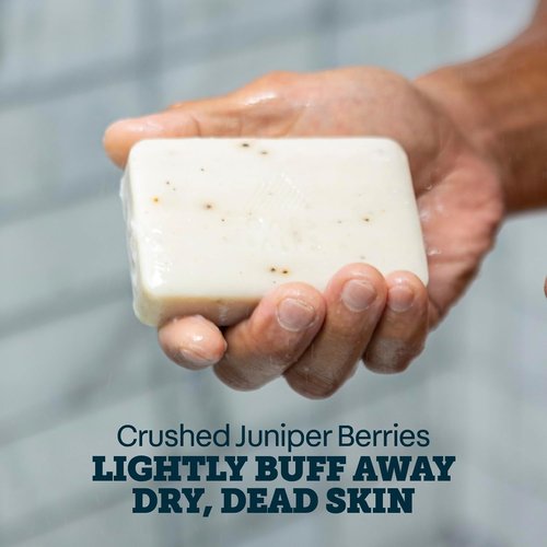 Oars + Alps Exfoliating Bar Soap for Men - Deep Cleaning with Shea Butter & Jojoba Oil | All Skin Types, 1 Pack