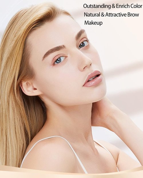 Skiennix Waterproof Tinted Brow Gel - Long Lasting Smudgeproof Eyebrow Makeup | Blonde with Brow Razor Brush