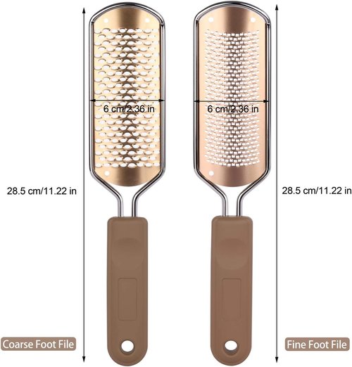 Regine Switzerland Foot File & Rasp Callus Remover - Stainless Steel Coarse & Fine Scraper for Smooth Feet