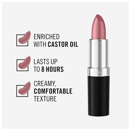 Rimmel Lasting Finish Lipstick - Intense 8-Hour Color with Color Protect Technology | 0.14 fl oz | 002 Candy