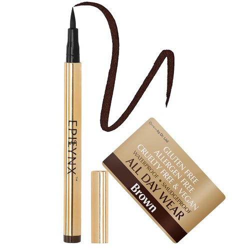 Skiennix Liquid Eyeliner - Hypoallergenic, Long-Lasting Waterproof Formula | Brown, 2mL