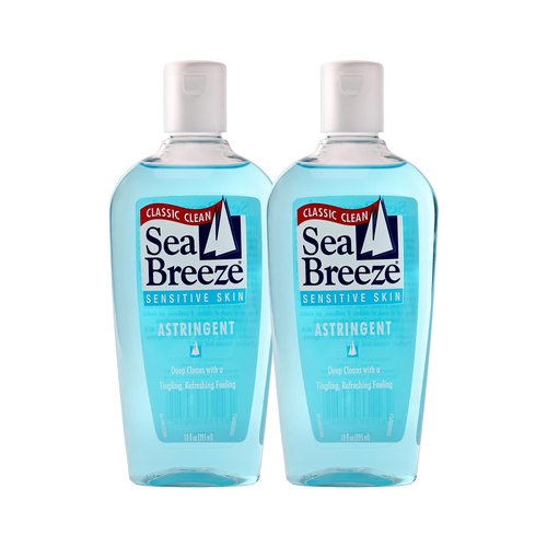 Sea Breeze Astringent Sensitive Skin - Facial Cleanser with Natural Oils for Deep Pore Cleansing and Acne Control - Refreshing Face Cleanser - 2 pc