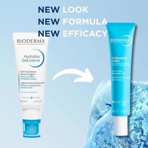 Bioderma Hydrabio Face Cream - Lightweight Gel Moisturizer for Radiant, Sensitive Skin | 1.33 Fl Oz