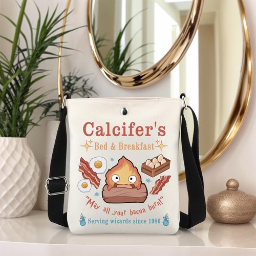 TSOTMO Calcifer's Bed & Breakfast Crossbody Bag Anime Lover Gift for Women Mother Best Friend (Calcifer's CR)