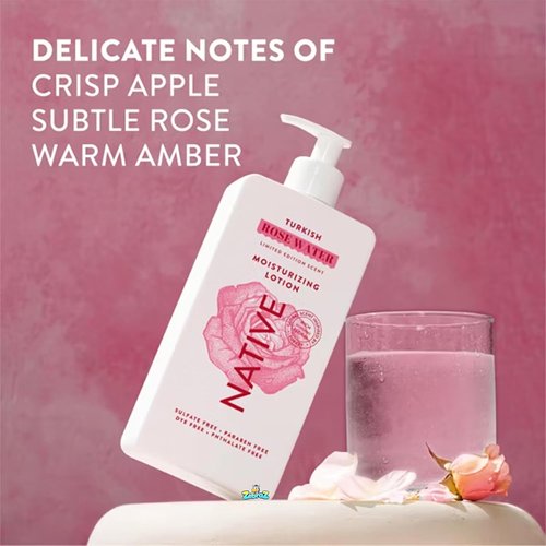 Native Limited Edition Hand & Body Lotion - Turkish Rose Water - 16.5 fl oz | Pack of 2