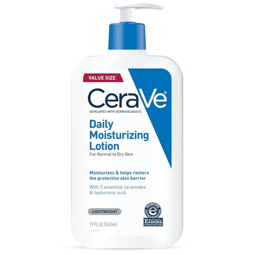 CeraVe Daily Moisturizing Lotion - Hydrating Body & Face Moisturizer with Hyaluronic Acid | 19 Ounce, Fragrance-Free