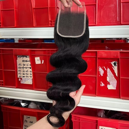 Lemoda Body Wave 4x4 HD Lace Closure 4x4 Invisible HD Transparent Lace Frontal Closure 18Inch 100% Virgin Human Hair Lace Frontal Closure Free Part Natural Black