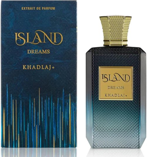 Khadlaj Island Dreams Extrait De Parfum - Long-Lasting Fruity Floral Woody Scent for Unisex | 3.4 Ounce