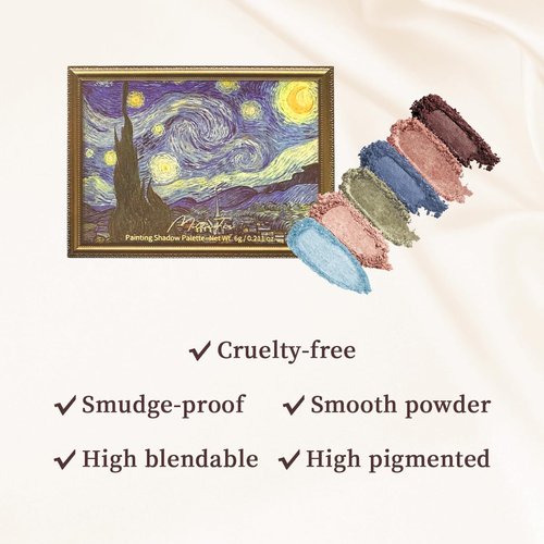 MilleFée Eyeshadow Palette 08 The Starry Night - Warm Deep, Cruelty-Free, High Pigmented, Smooth Blendable Formula