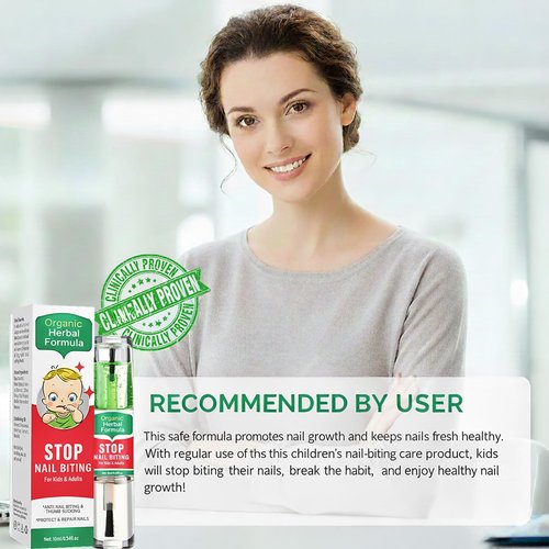 Nail Biting Treatment for Kids, 10 ML Nail Biting Prevention, Safe & Effective Solution to Help Break Nail-Biting Habit, Thumb Sucking Deterrent, Bitter Taste Formula, Easy to Apply