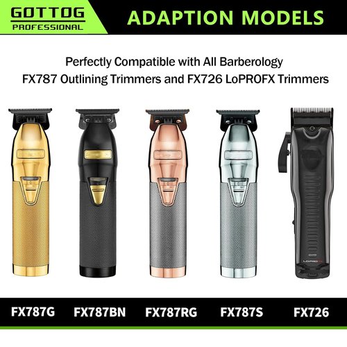 GOTTOG FX707BL Replacement Blades - Zero-Gapped for FX787 & FX726 Trimmers | Blue Color