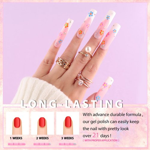 Gel Liner Nail Art Polish 6 Colors Thin Brush UV LED Soak Off Required Professional Paint Design Supplies Christmans Salon Home DIY