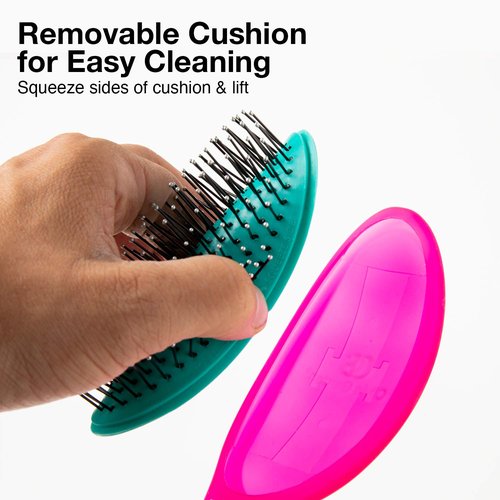 Olivia Garden Aurora Detangler Brush - Effortlessly Detangles Wet & Dry Fine to Medium Hair - Rainbow Color