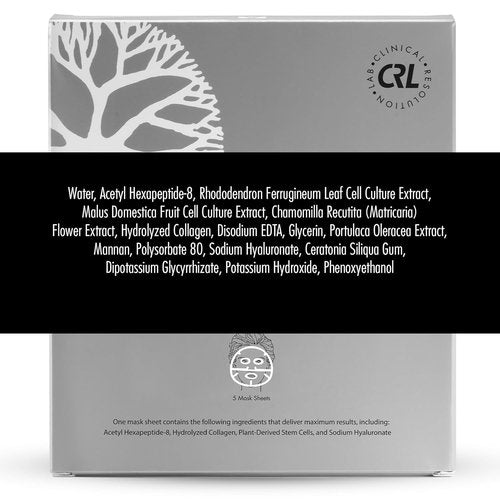 Clinical Resolution CRL Peptide Aqua Gel Mask - Instant Hydration & Soothing Relief | 5 Pack for Healthy Skin